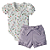 Conjunto body com shorts laço bebê algodão egípcio - Imagem 3