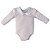 Body manga longa gola bordada bebê algodão egípcio - Imagem 2