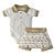 Conjunto body gola com shorts bebê algodão egípcio - Imagem 2
