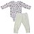Conjunto body longo com calça neutro bebê em suedine - Imagem 5