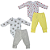 Conjunto body longo com calça neutro bebê em suedine - Imagem 1