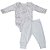 Conjunto body longo com calça neutro bebê em suedine - Imagem 5