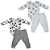 Conjunto body longo com calça neutro bebê em suedine - Imagem 1