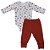 Conjunto body longo com calça neutro bebê em suedine - Imagem 4