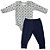 Conjunto body longo com calça masculino bebê em suedine - Imagem 7