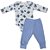 Conjunto body longo com calça masculino bebê em suedine - Imagem 4