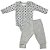 Conjunto body longo com calça masculino bebê em suedine - Imagem 2