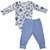 Conjunto body longo com calça masculino bebê em suedine - Imagem 6