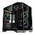 Gabinete Gamer Rise Mode Zeus Glass Screen 01, Mid Tower, M-ATX, Display 3.5, Lateral em Vidro, Preto - RM-CA-ZES-01-FB - Imagem 1