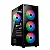 Gabinete Gamer Liketec Matrix V2, Mid Tower, Rainbow, ATX, Lateral e Frontal em Vidro Temperado, 3 Ventoinhas, Preto - MATRIX V2 - Imagem 1