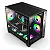 Gabinete Gamer Hyrax HGB710, Mini Tower, M-ATX, Frontal e Lateral Em Vidro Temperado, Sem FANs, Preto - HGB710B - Imagem 5