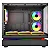 Gabinete Gamer SuperFrame Flow 500, RGB, Mid Tower, Vidro Temperado, M-ATX, Com 6 Fans, Preto, SF-CS-FLW50MSBN6F - Imagem 2