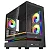 Gabinete Gamer SuperFrame Flow 500, RGB, Mid Tower, Vidro Temperado, M-ATX, Com 6 Fans, Preto, SF-CS-FLW50MSBN6F - Imagem 1