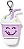 Porta Alcool Gel Milk-shake Lilas - Imagem 1
