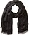 Lenço pashmina feminino Calvin Klein com logo, preto, tamanho único - Imagem 1