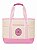 Bolsa Tote Victória's Secret Canvas Rosa e Off White - Imagem 1