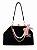 Bolsa Feminina Juicy Couture Preta com Pérolas e Laço - Imagem 1