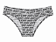 Calcinha Sem Costura Juicy Couture Cinza Monogramada - Tam:G - Imagem 1
