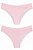 Calcinha Juicy Couture em Microfibra com Renda Floral Rosa Claro Tam: P - Imagem 1