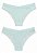 Calcinha Juicy Couture em Microfibra com Renda Floral Verde Menta Tam: P - Imagem 1