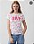 Camiseta Feminina GAP Floral Logo – Off White - Tam:G - Imagem 1