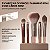 Real Techniques Novo kit de mini pincéis Nudes On The Glow, conjunto de 6 peças com espelho compacto - Imagem 4