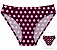 Calcinha Feminina Juicy Couture Sem Costura Bordô Bolinhas V– Tam:G - Imagem 1