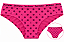 Calcinha Feminina Juicy Couture Algodão com Costura Rosa e Bolinha Roxa– Tam:M - Imagem 1