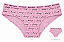 Calcinha Feminina Juicy Couture Algodão com Costura Rosa Monogramada – Tam:M - Imagem 1
