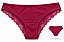 Calcinha Feminina Juicy Couture Bordô detalhe em renda - Tam:M - Imagem 1