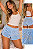 Short Feminino Juicy Couture Azul Claro com Strass - Tam: M - Imagem 2