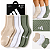 Kit 3 Pares de Meias Adidas Femininas Quarter – Branco, Verde e Bege - Imagem 1