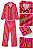Pijama Feminino Longo Pink Animal Print – Camisa + Calça -Tam: GG - Imagem 2