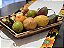 Fruteira Bandeja Grande de Madeira Polida com Alças de Ferro - Imagem 3