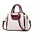 bolsa feminina com detalhes de couro puro,  cores sólidas moda fashion - Imagem 1