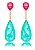 BRINCO GOTA FUSION TURMALINA E MAGENTA -SHINE - Imagem 1