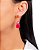 BRINCO GOTA PEDRA FUSION MAGENTA E LARANJA - SHINE - Imagem 2