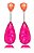 BRINCO GOTA FUSION MAGENTA E LARANJA RÓDIO - SHINE - Imagem 1