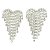 BRINCO CORAÇÃO STRASS PRATA - Imagem 1