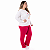 Pijama Plus Size Feminino Rosa Pink Raposa | Manga Longa Feminino - 22135 - Imagem 2