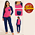 Pijama Feminino Ragla Pink com Marinho - 4677 - Imagem 1