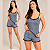 Pijama De Alcinhas Cia do Corpo Feminino Adulto CINZA MESCLA 4787 - Imagem 1