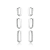Trio de Argolas Baguete Clara - Imagem 1