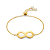 Pulseira Infinito Banhado a Ouro Regulável - Imagem 1