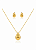 Conjunto Colar e Brinco Gota Banhado a Ouro - Imagem 1