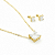 Conjunto Colar & Brinco Cristal Quadrado - Sofia - Imagem 1