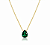 Colar Gota Verde Esmeralda Banhado a Ouro - Imagem 1