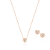 Conjunto Colar & Brincos Cora - Banhado a Ouro Rosé - Imagem 1