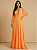 Vestido Longo Atena Laranja Claro - Imagem 1