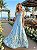 Vestido Longo Estampado da Vinci Azul Serenity - Imagem 1
